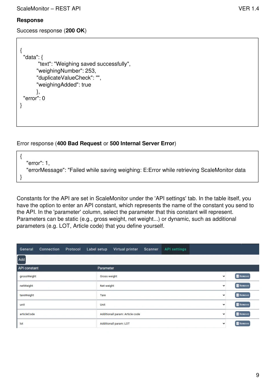 Scale Monitor REST API: original manual page 10