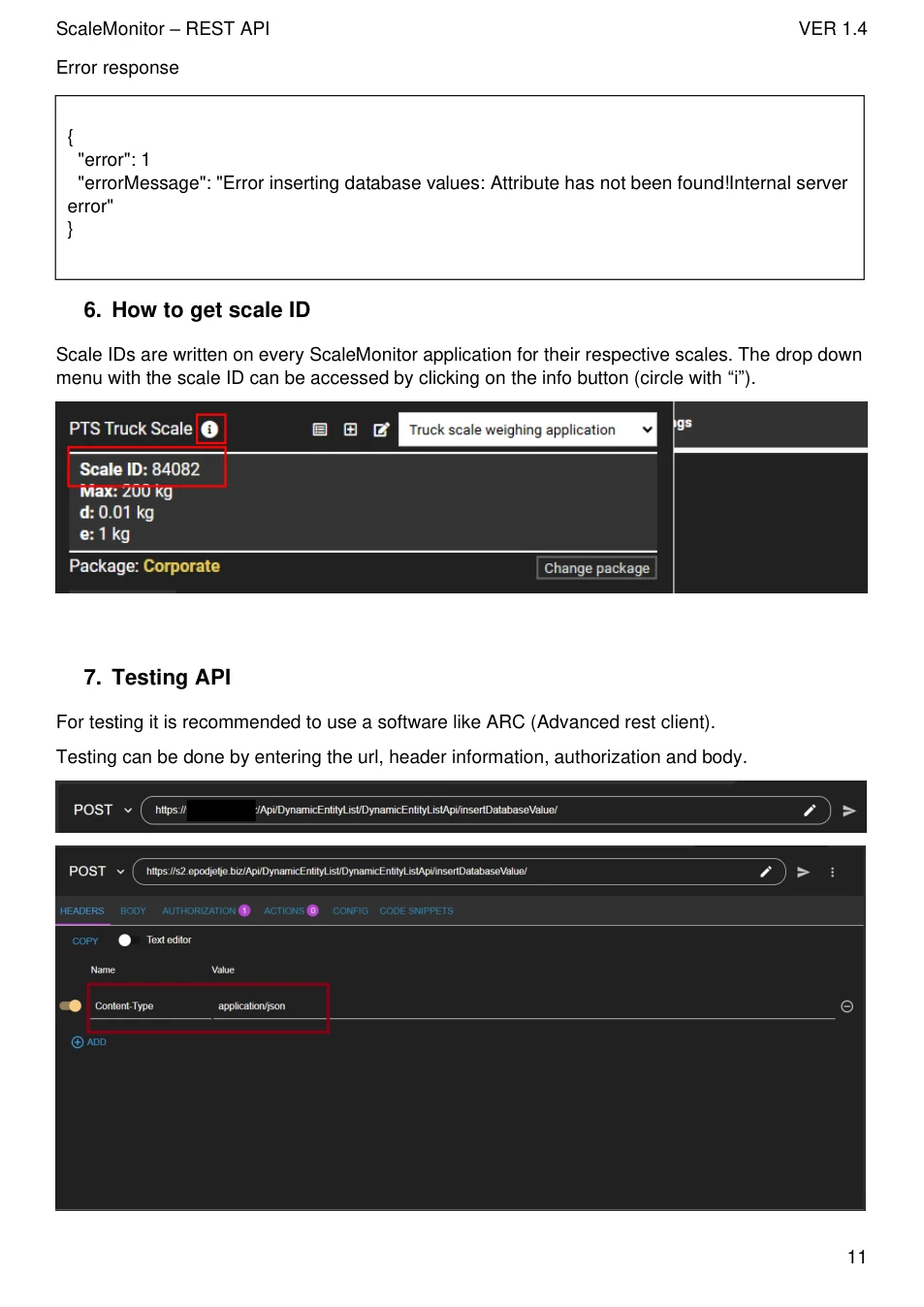 Scale Monitor REST API: original manual page 12