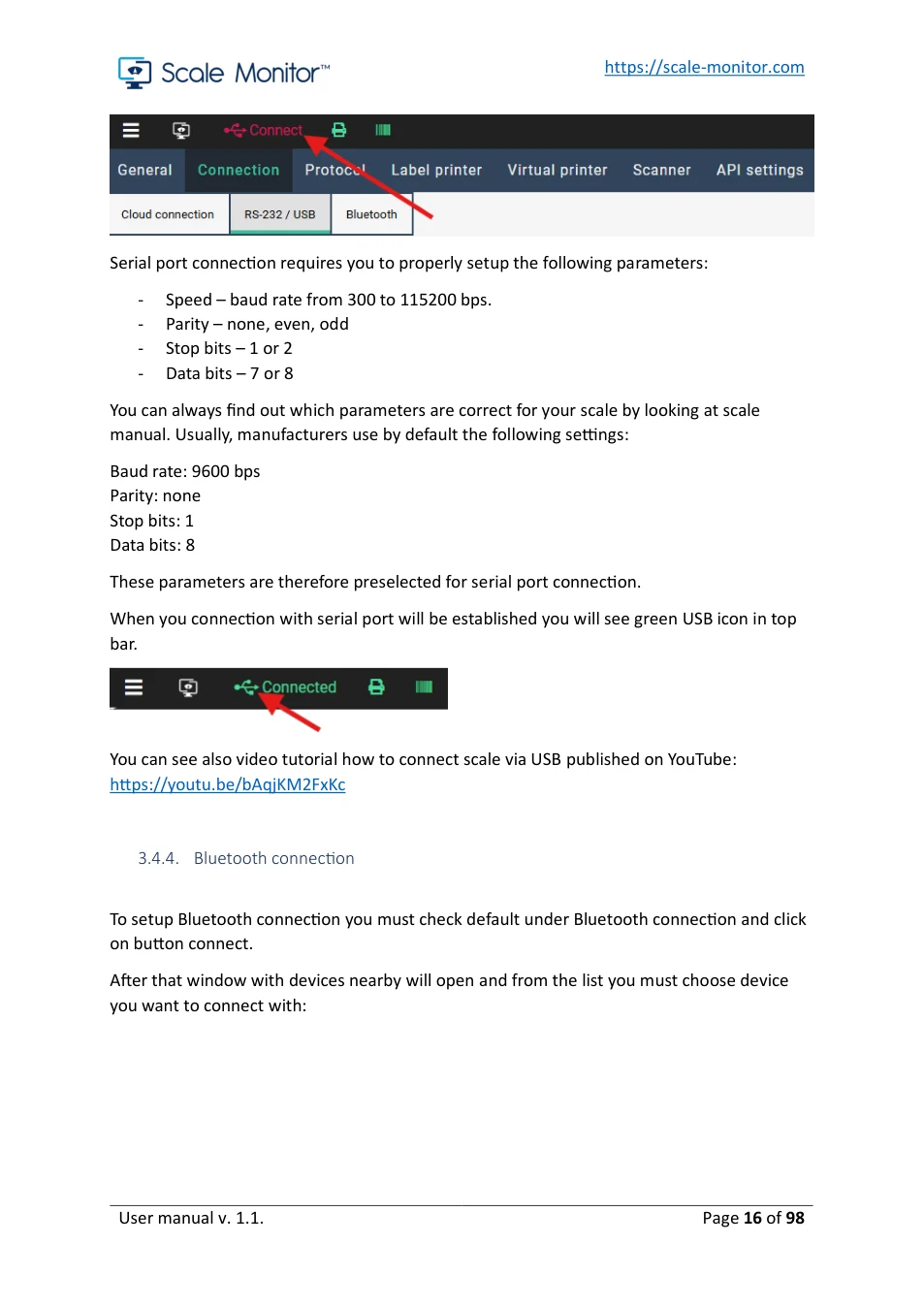 Scale Monitor: original manual page 16