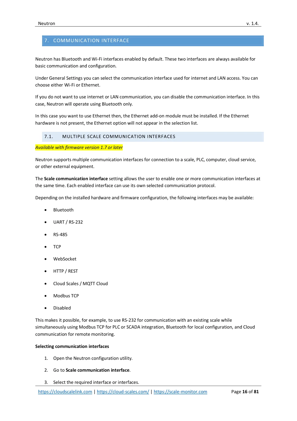 Neutron: original manual page 16