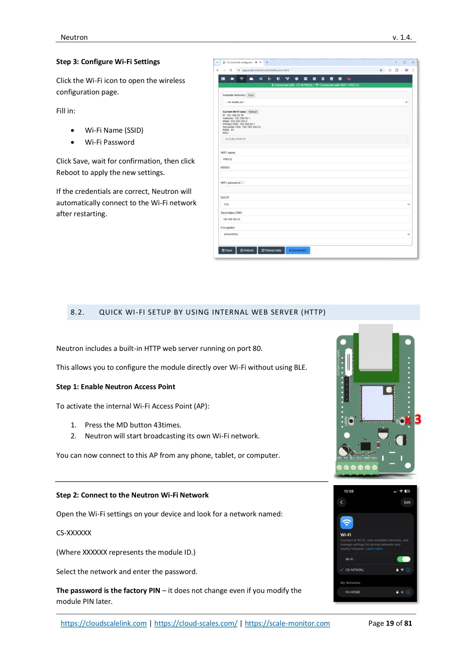 Neutron: original manual page 19