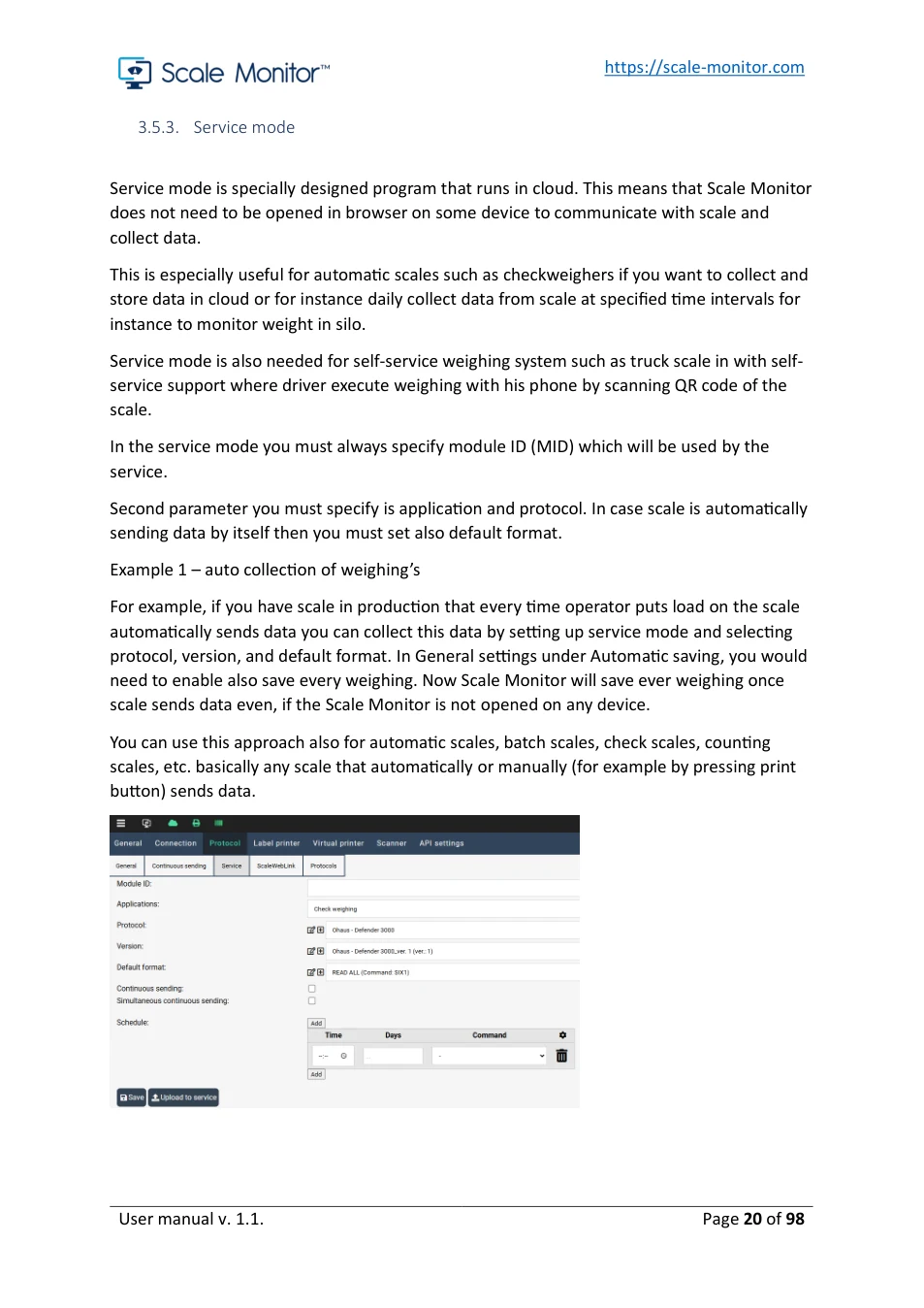 Scale Monitor: original manual page 20