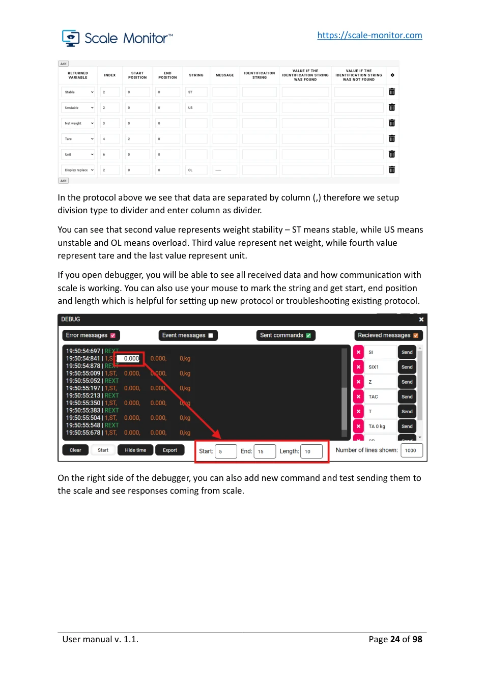 Scale Monitor: original manual page 24