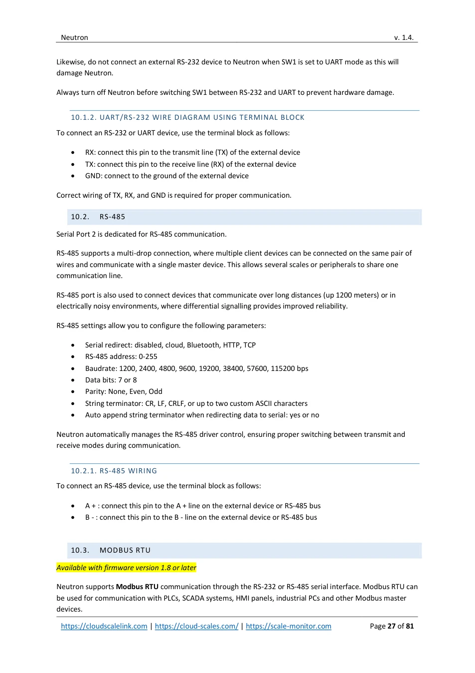 Neutron: original manual page 27