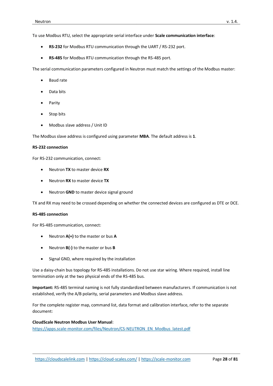 Neutron: original manual page 28