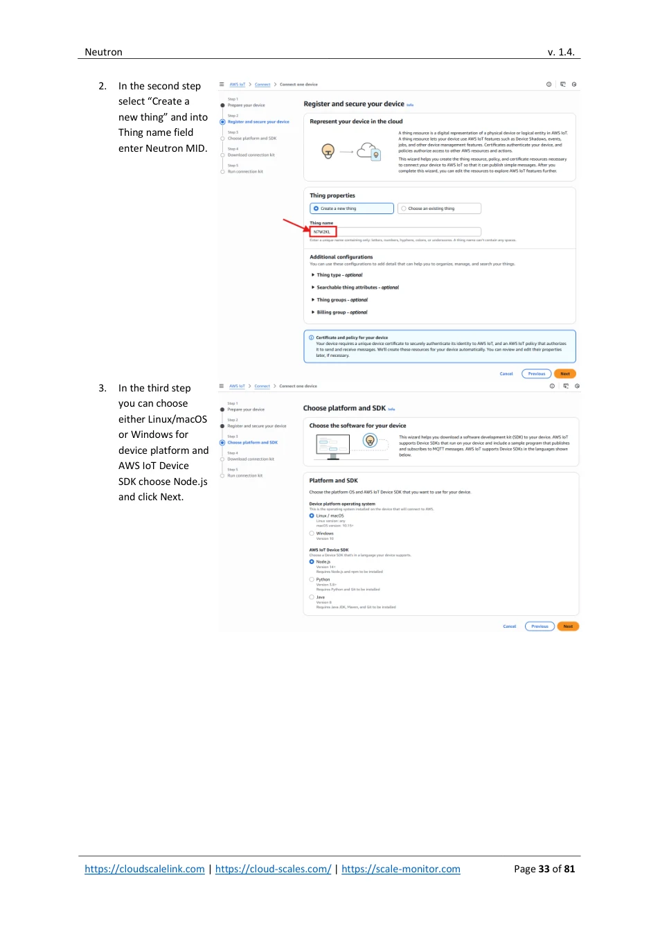 Neutron: original manual page 33