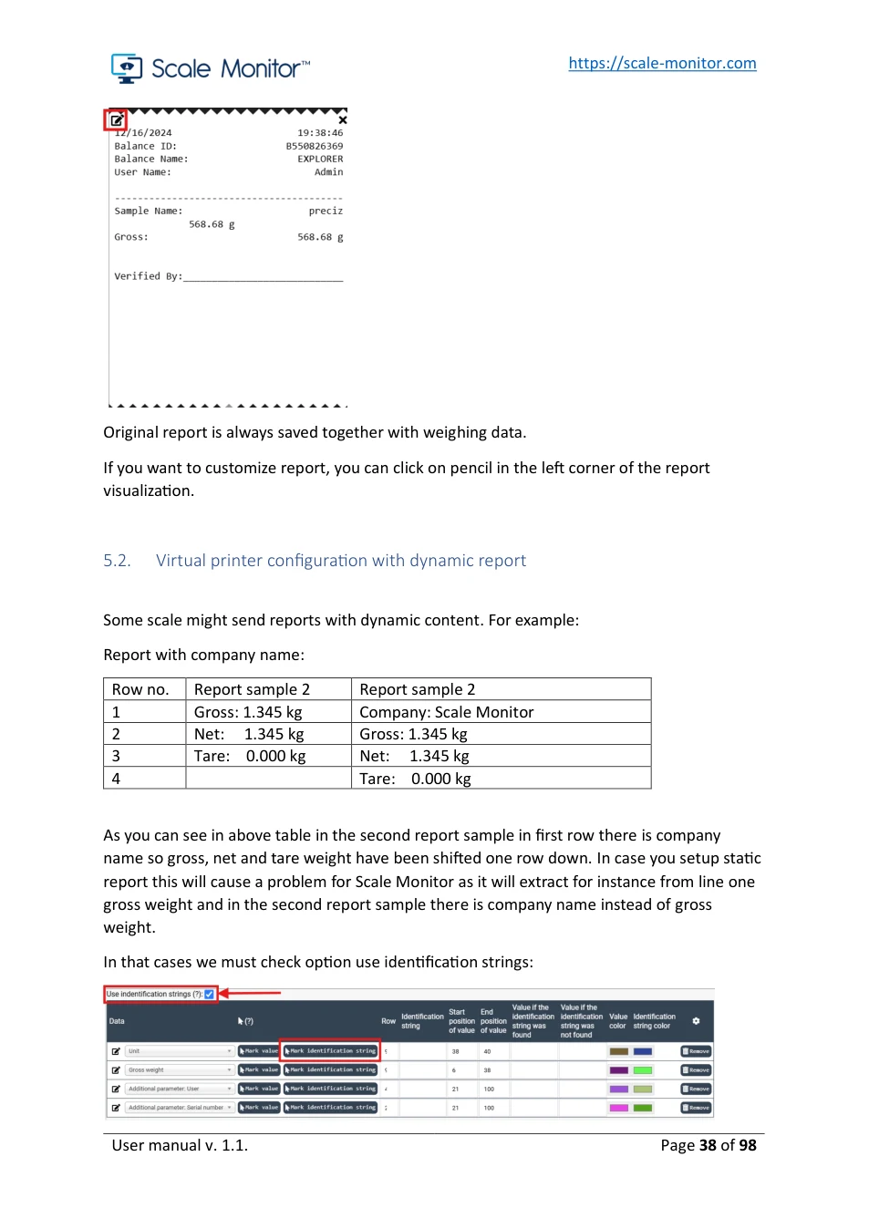 Scale Monitor: original manual page 38