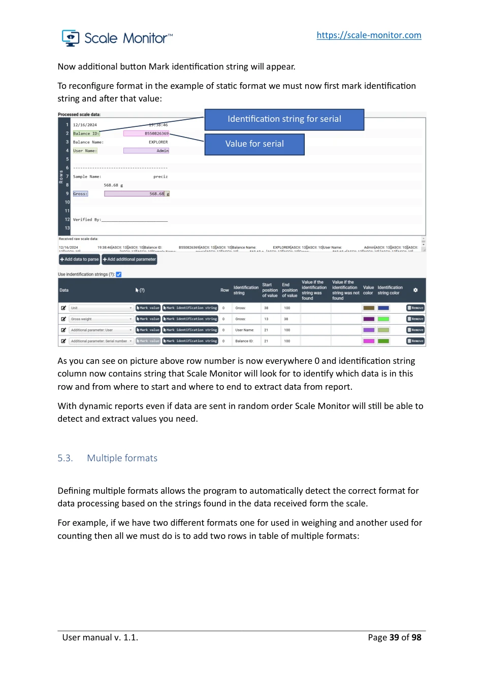 Scale Monitor: original manual page 39