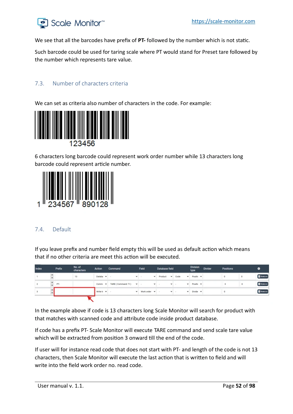 Scale Monitor: original manual page 52