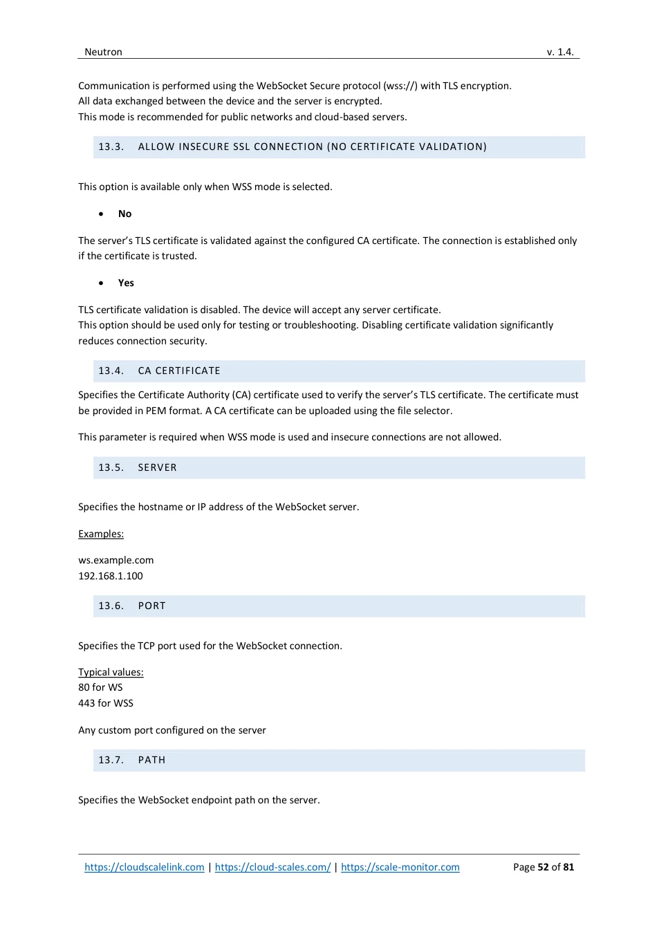 Neutron: original manual page 52