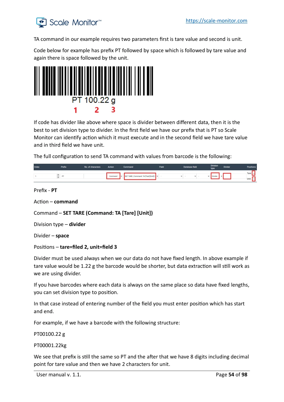 Scale Monitor: original manual page 54