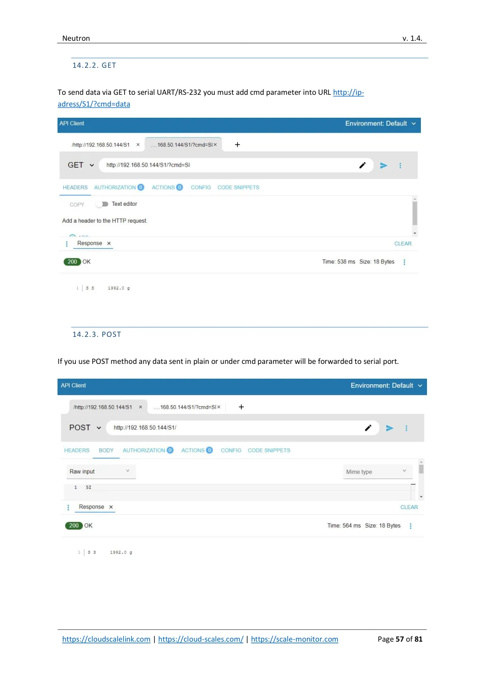 Neutron: original manual page 57