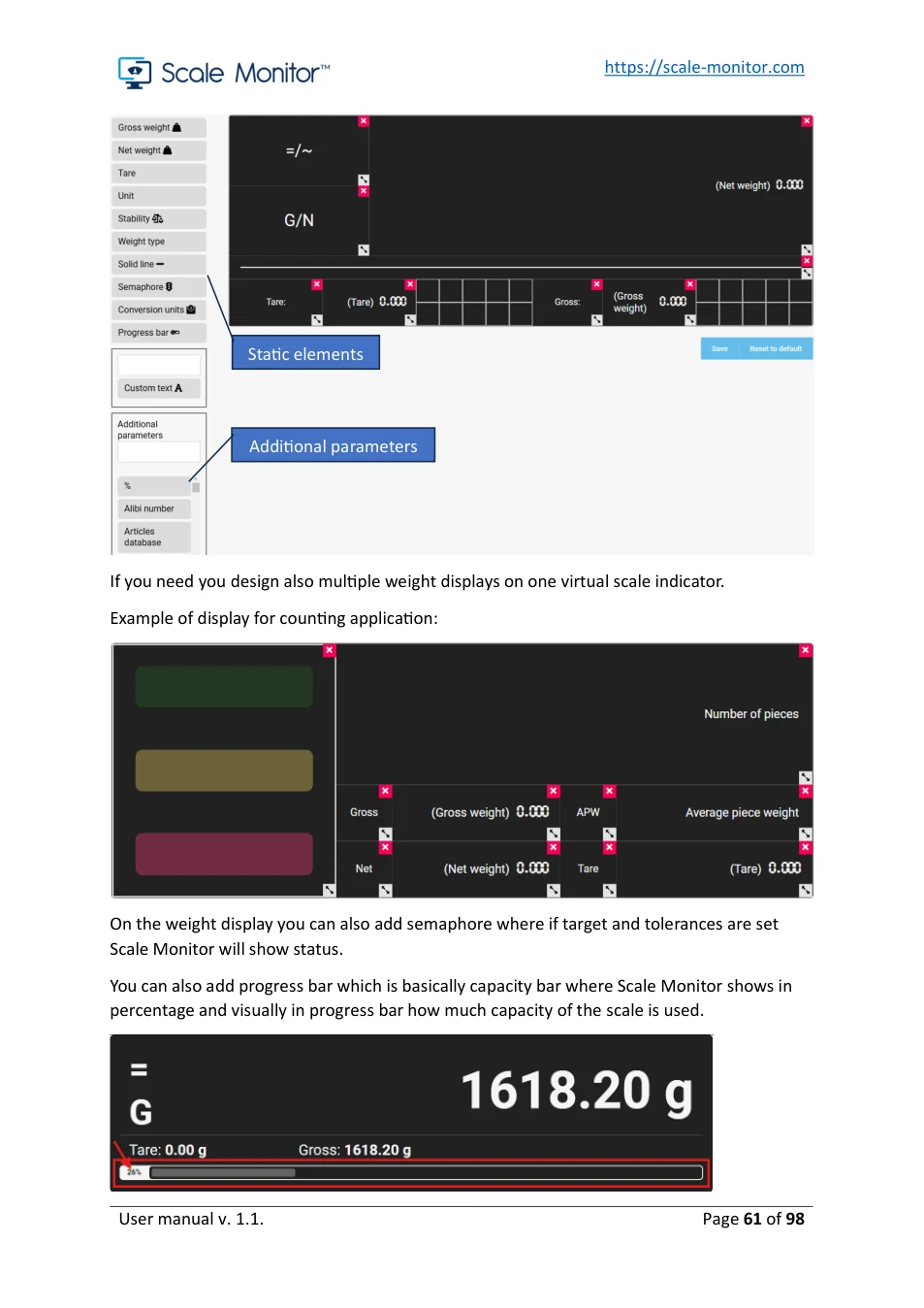 Scale Monitor: original manual page 61