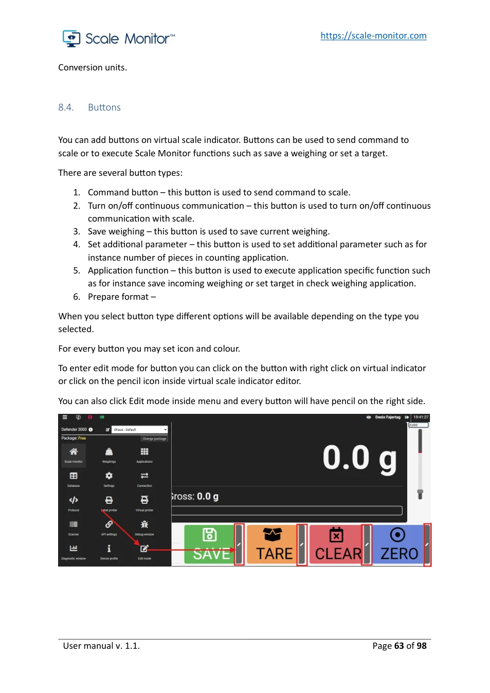Scale Monitor: original manual page 63