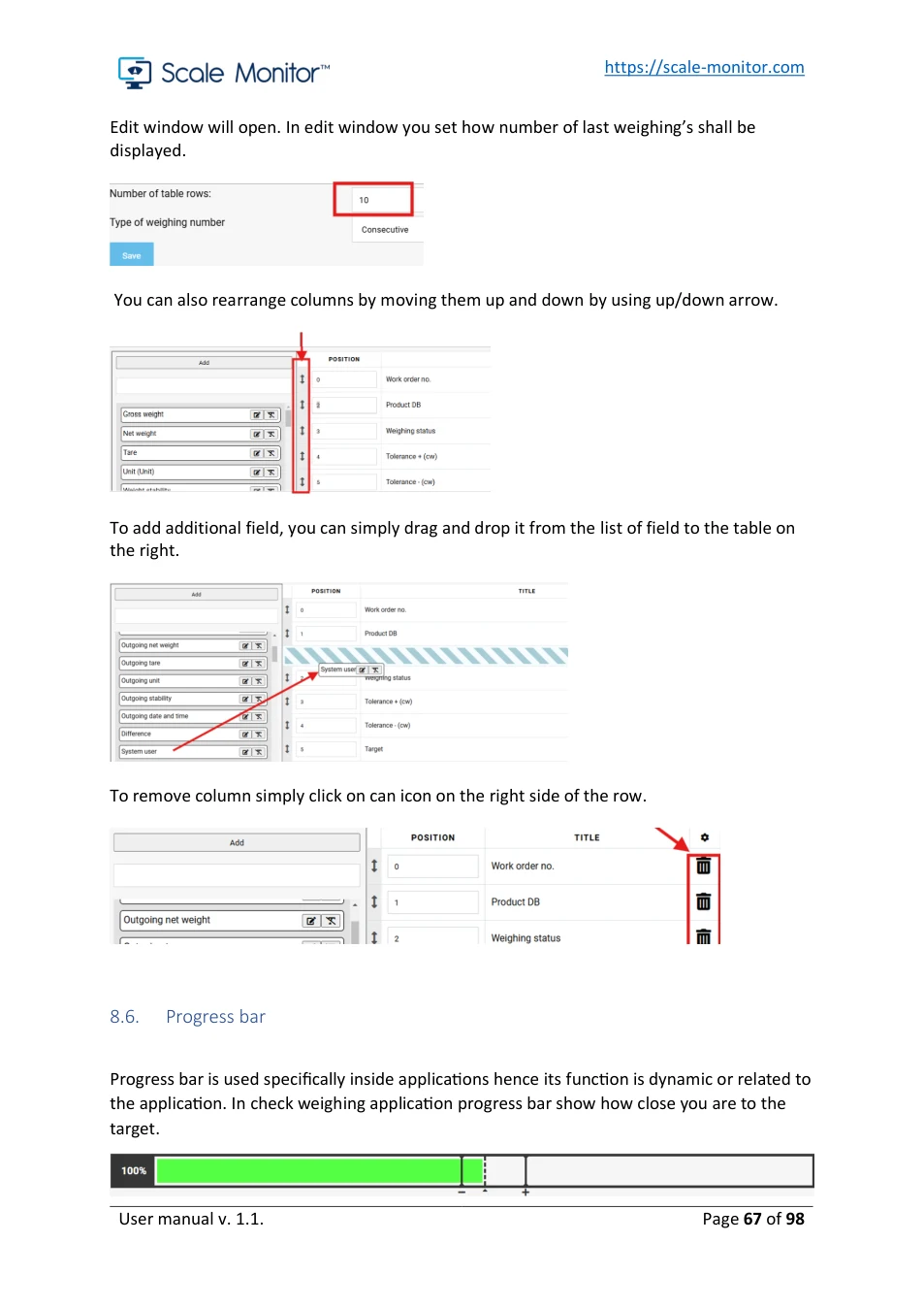 Scale Monitor: original manual page 67