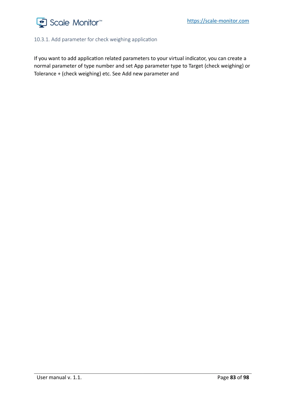 Scale Monitor: original manual page 83