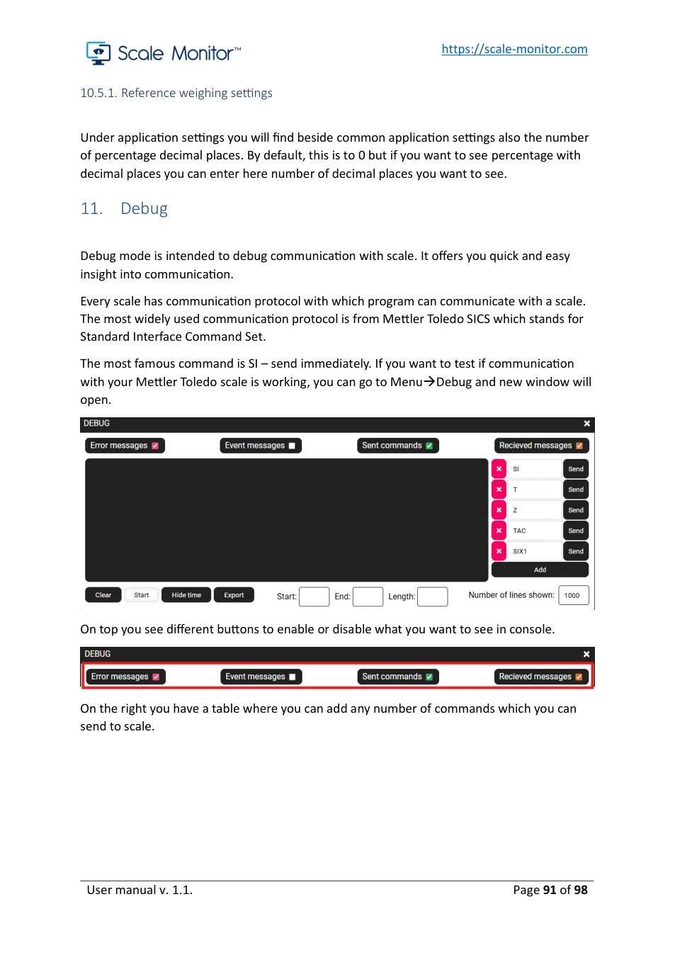 Scale Monitor: original manual page 91