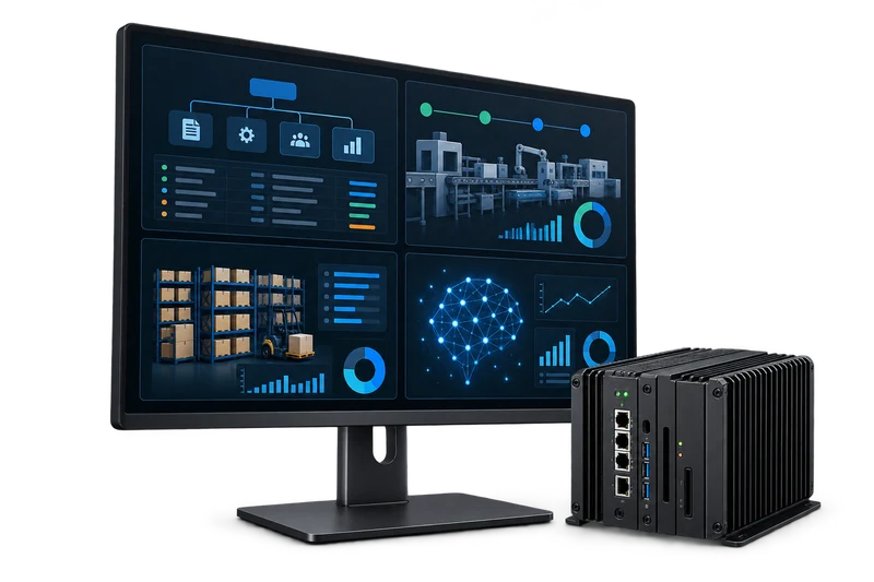 ERP, MES, WMS and AI dashboard
